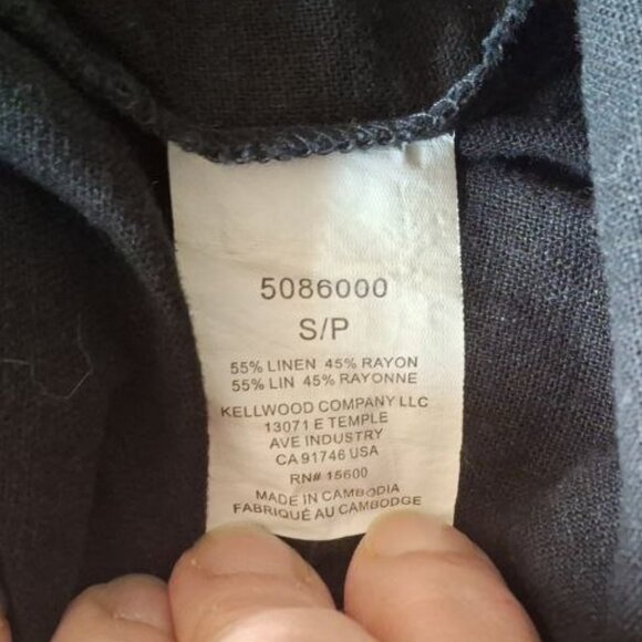 Briggs New York Black Linen Blend Dress - Women's Size S/P - Classic & Comfortab - Picture 3 of 4